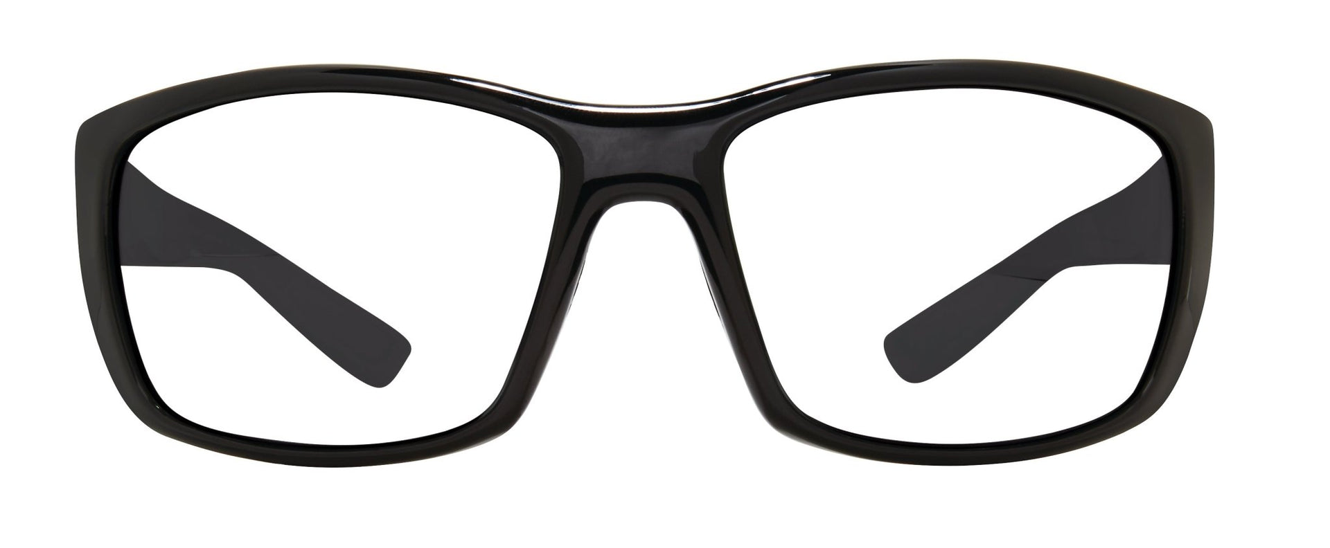 Polarized glass prescription sunglasses with black frame