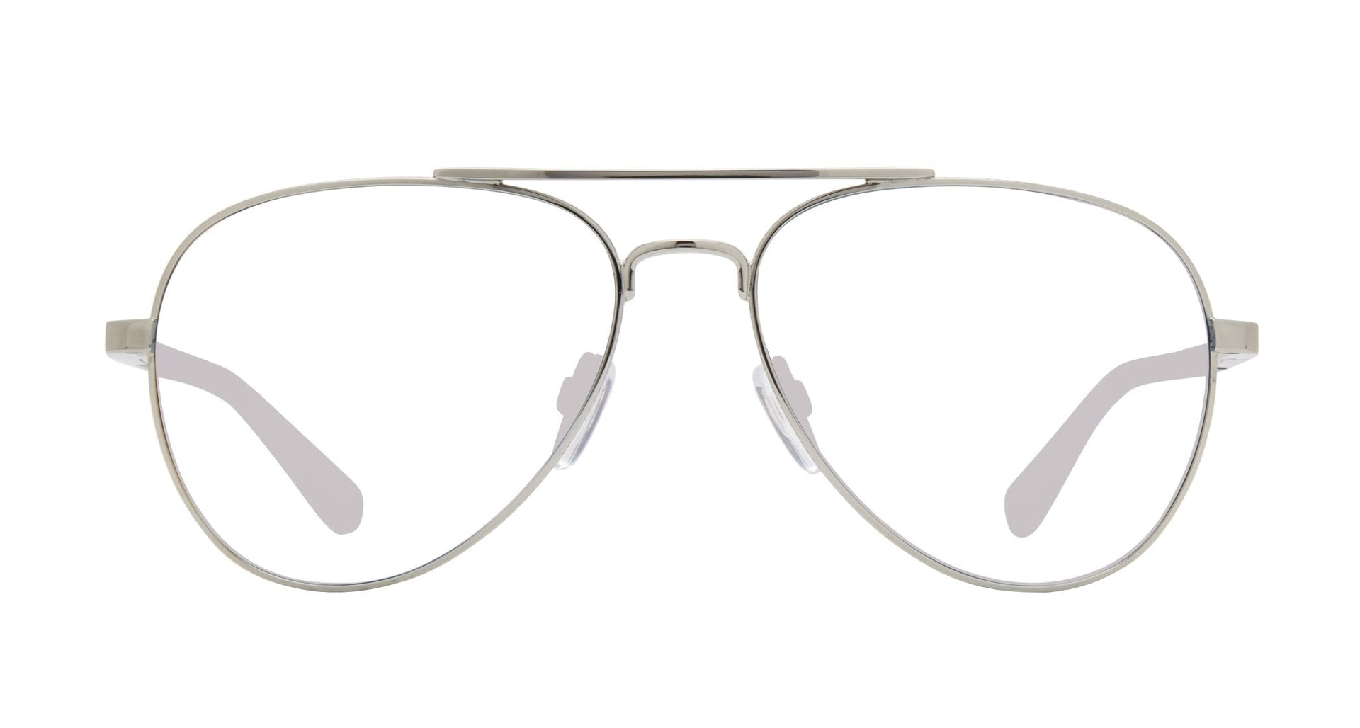 Aviator prescription sunglasses with chrome frames