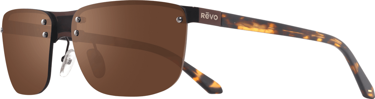 Lex sunglasses with brown lenses and tortoiseshell patterned temples