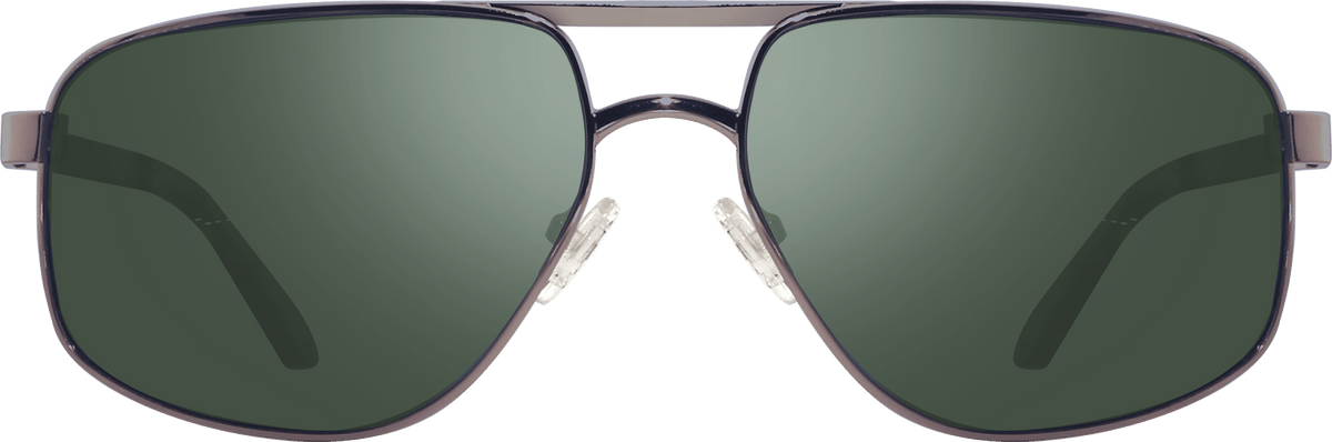 Adams aviator sunglasses with olive green lenses and a bronze metal frame