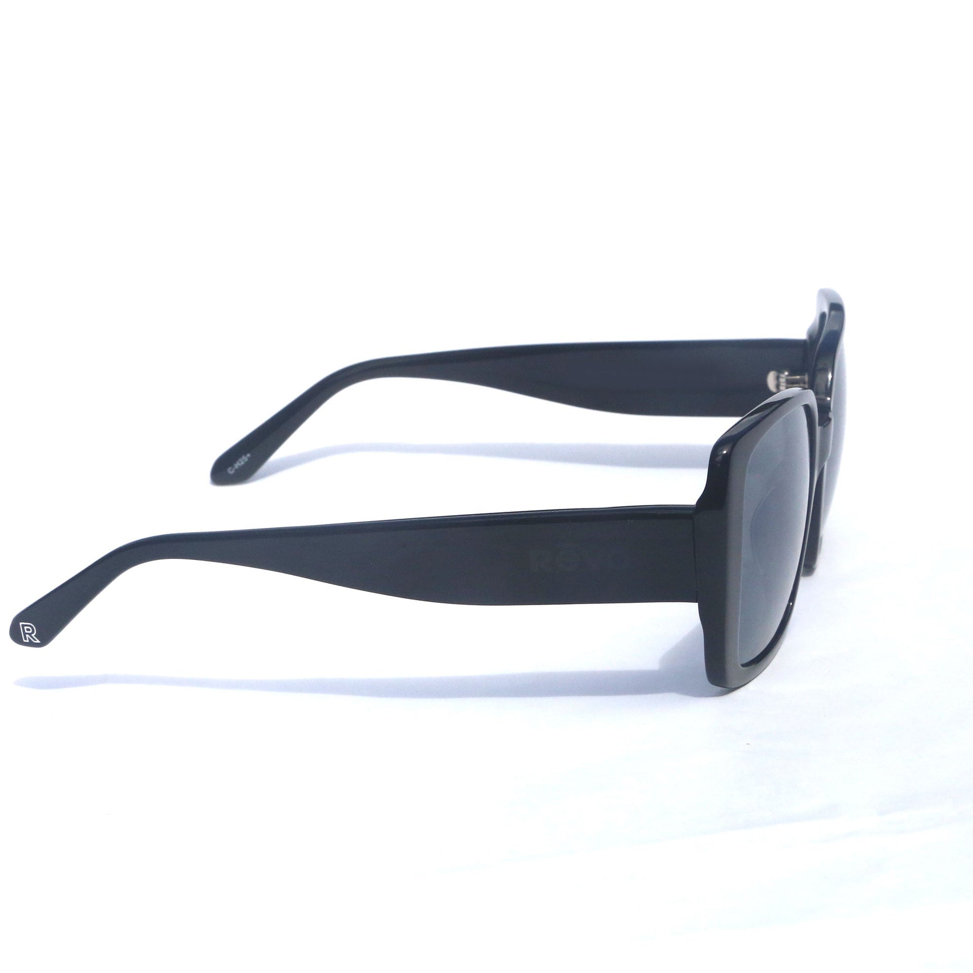 Black sunglasses on a white background