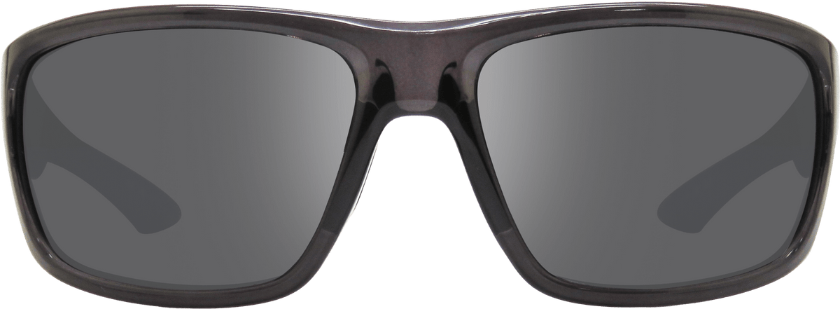 Sunglasses with dark lenses on a transparent background