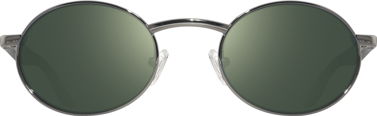 Vintage Oval sunglasses with crystal glass round lenses in a slim metal frame
